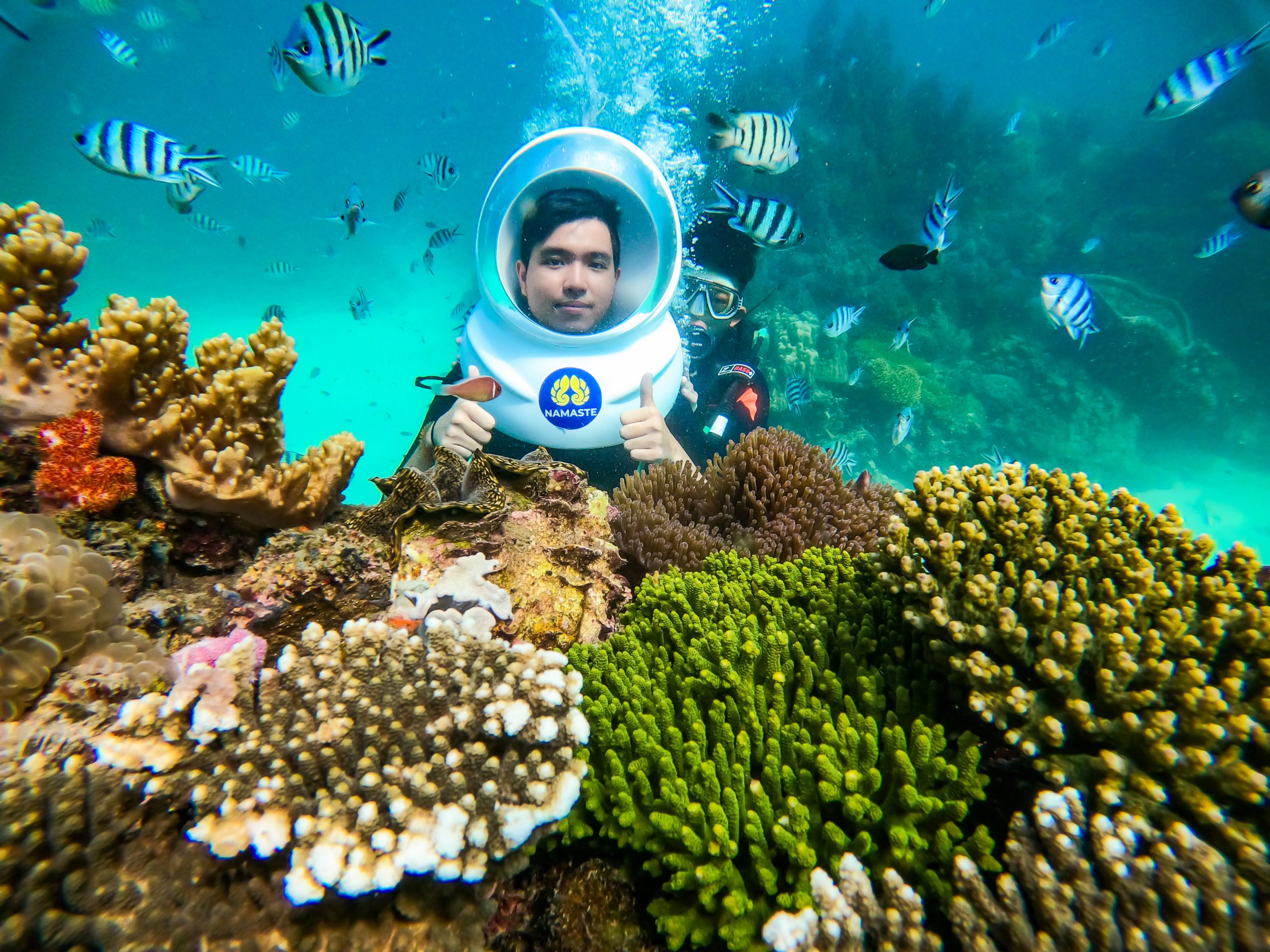 Đi bộ dưới biển Nha Trang